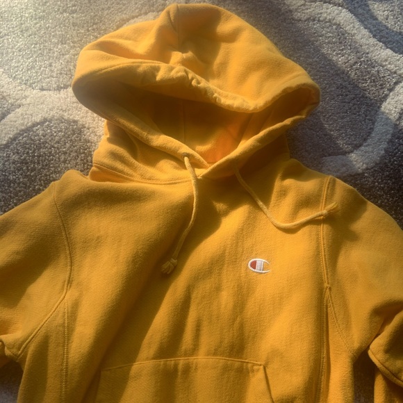 Champion | Tops | Gold Yellow Champion Reverse Weave Hoodie Xs | Poshmark